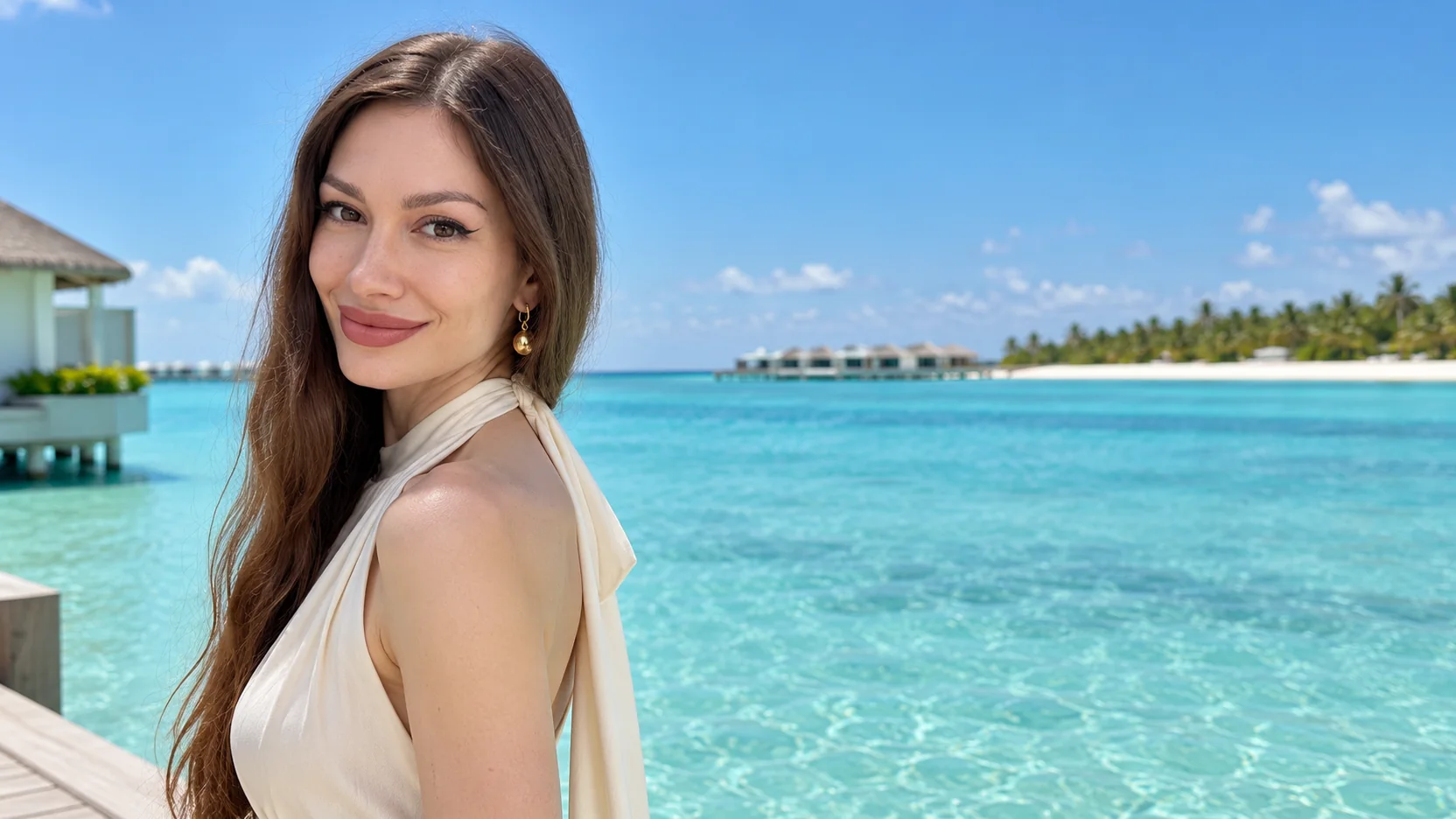 Anastasiya alle Maldive